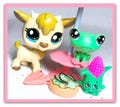 Authentic Littlest Pet Shop LPS #1786 Billy Goat Aqua Blue Eyes Special Edition