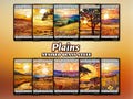 10 Stained Glass Plains Basic Lands, MTG Proxy Full Art Basic Lands, Custom Magic Cards for Commander EDH