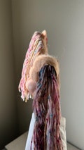 Rainbow Pony Unicorn felted stuffed animal toy horse beaded hair doll sculpture
