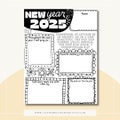 Happy New Year Religious Printable Sheet for Sunday School, Church, Homeschooling or Religious Classrooms 2025 Happy New Year Activity