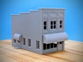 HO Scale - Marshall NC Brick Main Street Store #2 - 1:87 Scale Building