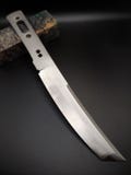 Böhler N690 Stainless Steel Tanto Blade Blank – Knife Crafting Profile, Durable Steel, 60 HRC Hardness, DIY Gift for Makers