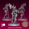 Amazon Barbarian Pinup Fantasy Miniature Dungeons and Dragons Mini RPG Tabletop Miniature DnD Painting Pathfinder 5e DnD | ES