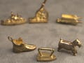 Vintage Monopoly Game Pieces Tokens Gold Tone -6
