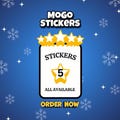 Mono Go Stickers 5 Star Set 9 to set 14 - Mono Go Cards Jingle Joy Album Completely