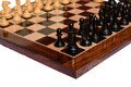 The Alegria Series repro complete chess set Boxwood & Stripped Ebony 4.25" King chess pieces with 2.25" square chess board-The Chess Empire