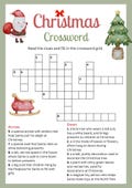 Christmas Crossword Puzzle Worksheet – Fun Holiday Activity for Kids