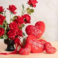 Velvet plush heart, valentines day gift for her, gift for him
