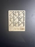 Easter Themed Tic Tac Toe Board, Multiple Options: Bunny, Carrots, Eggs, Foot