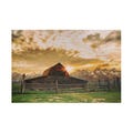 Puzzle, Mormon Row barn with snow capped mountain peaks at sunset, 252-piece Jigsaw, Jackson Hole Wyoming, Holiday Gift, Relaxing Activity,