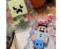 Minecraft-Inspired Series Squishy – Green Creeper & Blue Character Exclusive Designs|Stress Relief Toy|Pixel Art Squishy|Gaming Collectibles