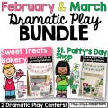 February & March Dramatic Play Printables: Sweet Treats Bakery + St. Patrick’s Day Shop - Preschool and Homeschool Pretend Play Centers
