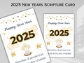 Christian New Years Cards New Year's Scripture Cards 2025 Printable Cards Holiday Gift Bible Verse Church Favor Digital Download