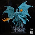 Vossar Sallix, The World Seer 3D Printed Mystic Draconic Miniature for Tabletop RPGs and D&D