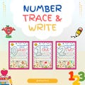 Numbers 0-10 Tracing Workbook | Printable Preschool Worksheets | Handwriting Practice for Kids