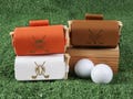 Custom Leather Golf Ball Bag, Golf Ball Tees Holder, Golf Accessories, Groomsmen Gifts,Golf Gift for Men, Mini Golf Travel Bag, Golf Lovers