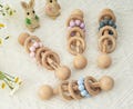 Custom Wooden Baby Rattle,Personalized Baby Rattle for Baby,Engraved Rattle with Name,Sensory Toys for Baby,Baby Shower Gift,Newborn Gift