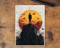 Lorcana Card Sleeves: Man in the evening sun Top Quality Sleeves, Suitable for all tcgs High Quality Gloss