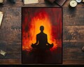 Mtg Card Sleeves: Man in Fire Top Quality Sleeves, Suitable for all tcgs High Quality Foil/Holo