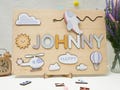 Montessori Wooden Name Puzzle for Toddlers, Personalized Educational Toy, Perfect Baby Shower Gift, First Christmas Keepsake, Gift for baby