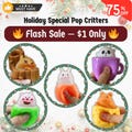 Squishy Pop Critters – Trending Stress Relief Toys for Kids & Adults – Holiday Gifts and Stocking Stuffers