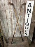 2 Vintage Wooden Golf Clubs