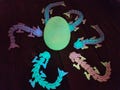 Glow-in-the-Dark Baby Dragon in Crackable Egg – 3D Printed Articulated Keychain/Fidget Toy