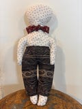 Folk Art Doll with Pants and Bow Tie by Stephanie Barnes Studio/Barneche Design
