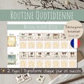 French Daily Responsibilities Chart – Daily Routine – Chore Chart for Kid – Daily Task – Morning and Evening Checklist – Printable PDF