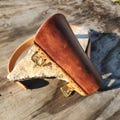 The Scout - Dinged Variant - Handmade, Full Grain, Veg Tanned Leather, Left Armguard/Bracer for Archery