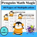 Penguin Math Magic: 10-Page Multiplication Worksheets for Kids (1-12 Times Tables) with Adorable Winter Theme + 10 Answer Keys Included