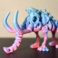 Flexi Skeleton Mammoth 3D Printed - 3 Sizes - Fun Colors