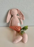 Stripe- Personalized Bunny Custom Plush with Name Embroidery, Soft Stuffed Animal Toy, Unique Baby Gift, Customizable Cuddly Bunny, Newborn
