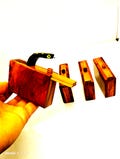 quality gag gift -Set of 4 handmade Moroccan thuya wood snake box for prank - wooden snake made from thuja.
