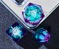 America Flag Liquid Core DnD Dice Set for D&D Gifts, Black Dungeons and Dragons Dice Set for DnD Gifts, Liquid Core D20 D and D Dice Set