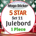 Julebord (Set 11) Mono go 5 STAR Sticker (1 piece)