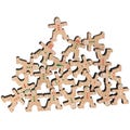 Wooden Stacking Gingerbread Guys
