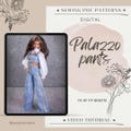 PDF Digital Pattern palazzo jeans pants for BB MTM & Integrity toys dolls. Video tutorial.