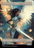Custom Angel tokens (foil and non foil options), graphic novel style proxy, flying, vigilance, handmade for magic, commander, other formats