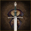 Handforged Aragorn Strider Ranger Sword, LOTR Ringwraith Replica Medieval Sword, Custom Viking Medieval Blade Cosplay, Perfect Gifts for Him