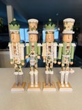 Hand painted nutcrackers - Merry Magnolia Collection (custom nutcracker, floral holiday, flower gift, wood nutcracker, modern nutcracker)