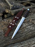 Arkansas Toothpick Hunting Dagger, Custom Handmade D2 Steel Double Edge Sharp Blade Survival Knife, Gift for him, Combat Display Art