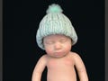 12 Inch or 13 Inch Knit Doll Hat For Silicone Baby Pink, Tan, Grey, Green, Blue Knitted Preemie Hats