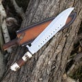 Custom Handmade D2 Steel 16″ Hunting Camping Bowie knife With Stag Horn Handle, BesT New Year's gift