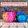 3D Printed Egg with Dragon, Dragon Egg, Articulated Dragon Figurine, Dragon Toy Handmade Childrens Toys