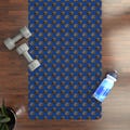 Yoga Mat, Dark Blue Evil Eye Design, Fitness Workout Mat, Non-Slip Pilates Mat, Meditation Mat, Unique Gift Idea
