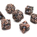 Blue Dragon Eye Hollow Metal Dice (7pcs Set) | TTRPG Accessory, Polyhedral Dice Set for DnD, Tabletop Roleplaying Games, Gift for Geek, RPG