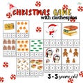 Christmas games with clothespins| Development of attention and perseverance | PDF and PNG files| Attention game| Fine motor skills|