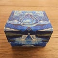 Sapphire Blue - Deck Box for Trading Card Games, TCG, EDH, Commander, LCG, DnD Spell Cards, Dice and counters - 100 double-sleeved cards!