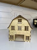 Wooden Toy Barn Kit – Pretend Play Barn for Kids – 3mm Birch Wood DIY Craft – Montessori-Inspired Barn for Creative Play